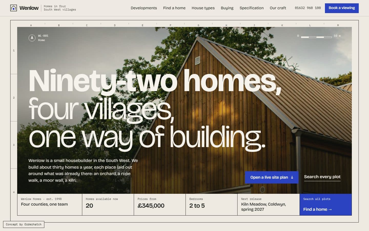 Concept website for Wenlow Homes