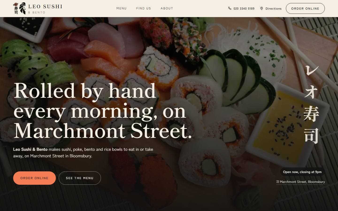 Concept redesign for Leo Sushi & Bento