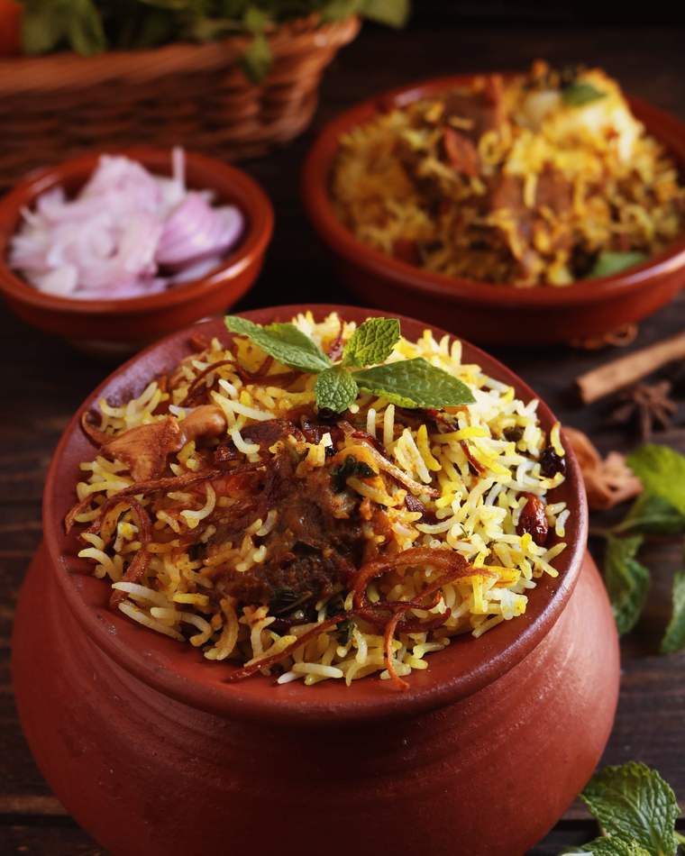 Biryani in clay pots, ready to go out to a party