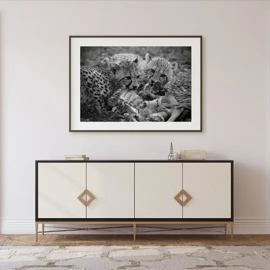 Room mock-up of Close Company as a framed print